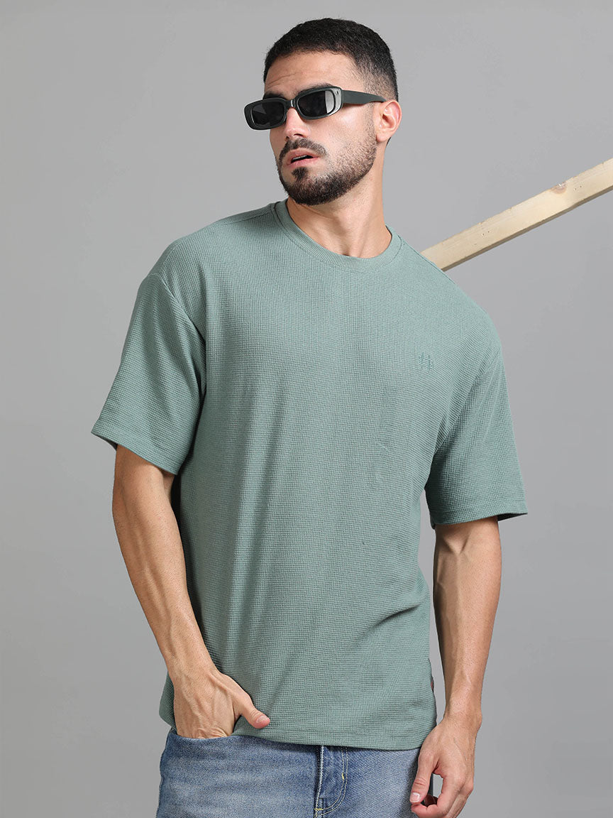 Oversized Round Neck Solid T-shirts
