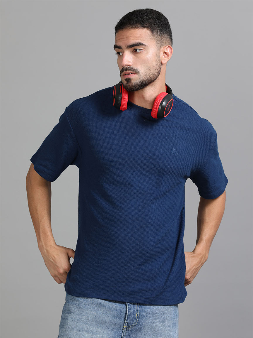 Midnight Wave Oversized Solid T-shirt