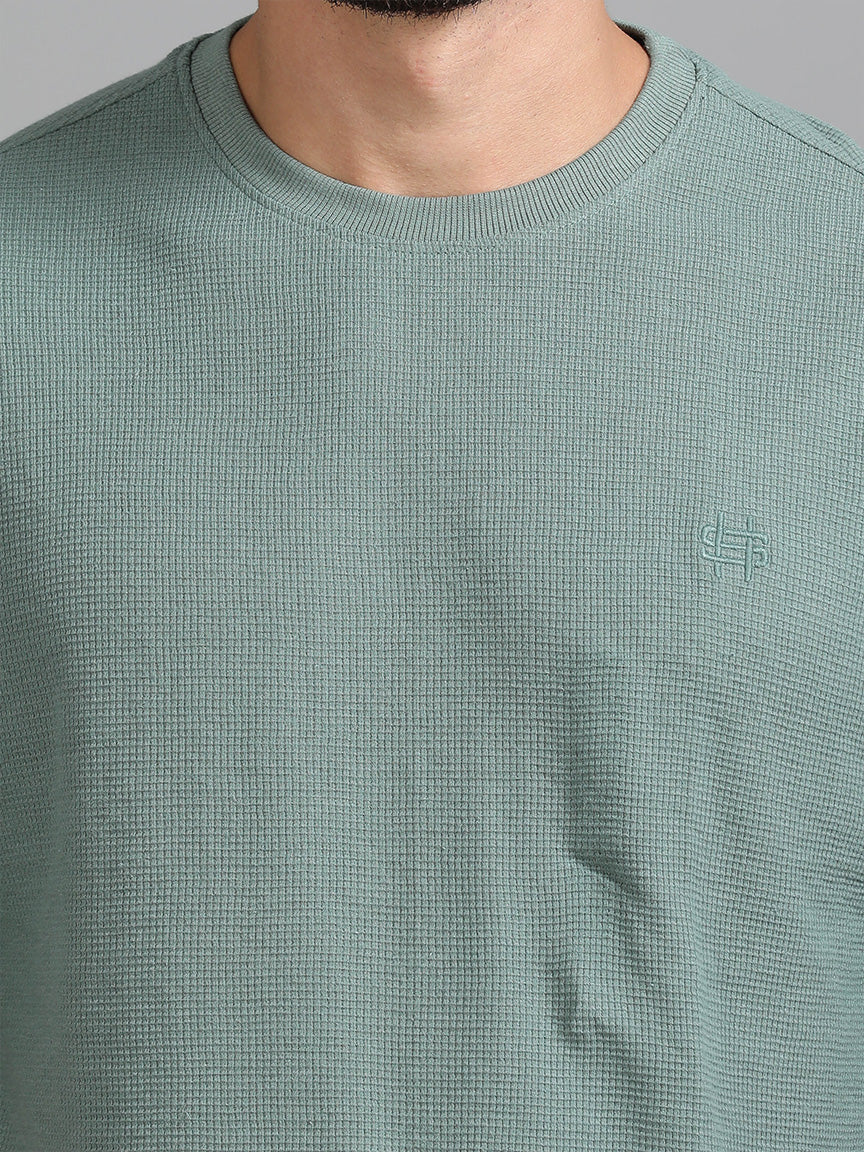 Forest Breeze Oversized Solid T-shirt