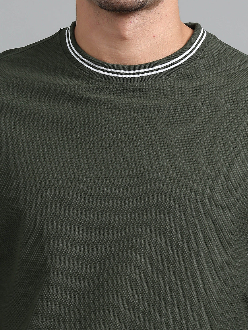 Olive Night Oversized Striped T-shirt