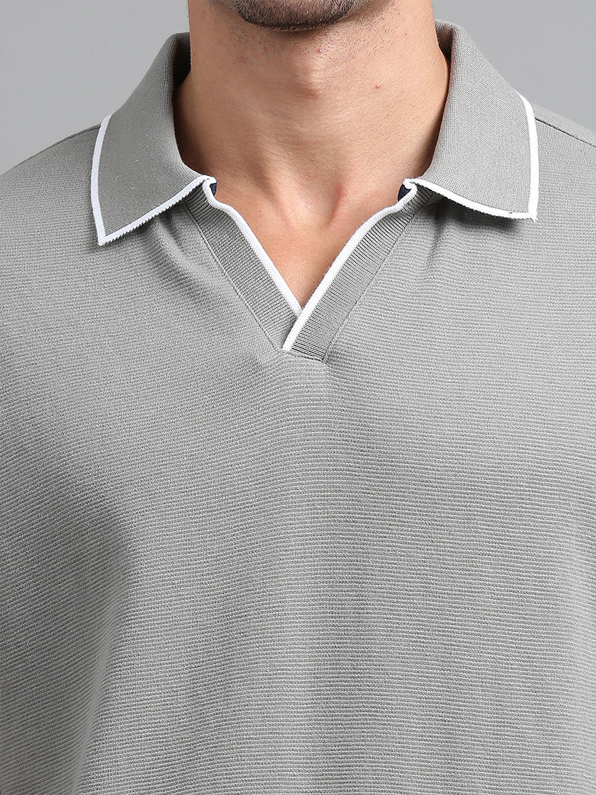 Dusty Cloud V Neck Oversized T-shirt