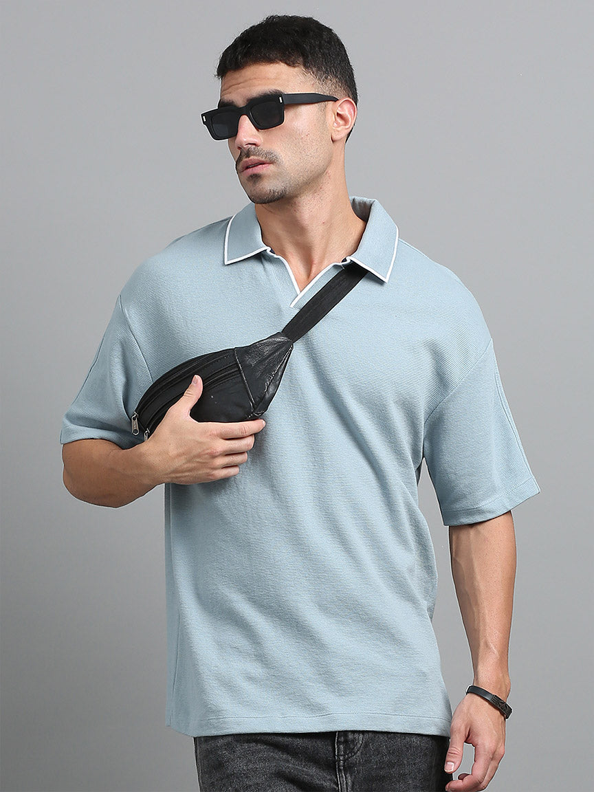 Aqua Breeze V Neck Oversized T-shirt