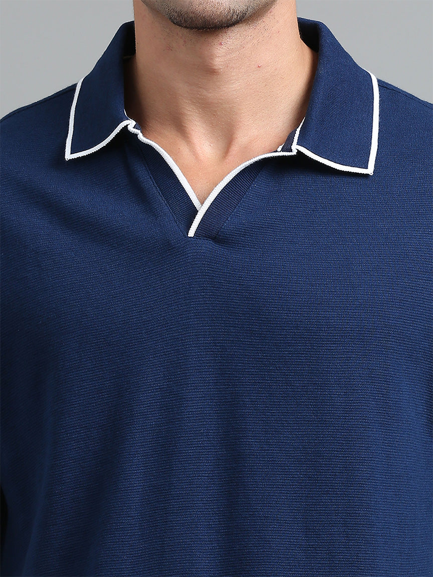Midnight Wave V Neck Oversized T-shirt