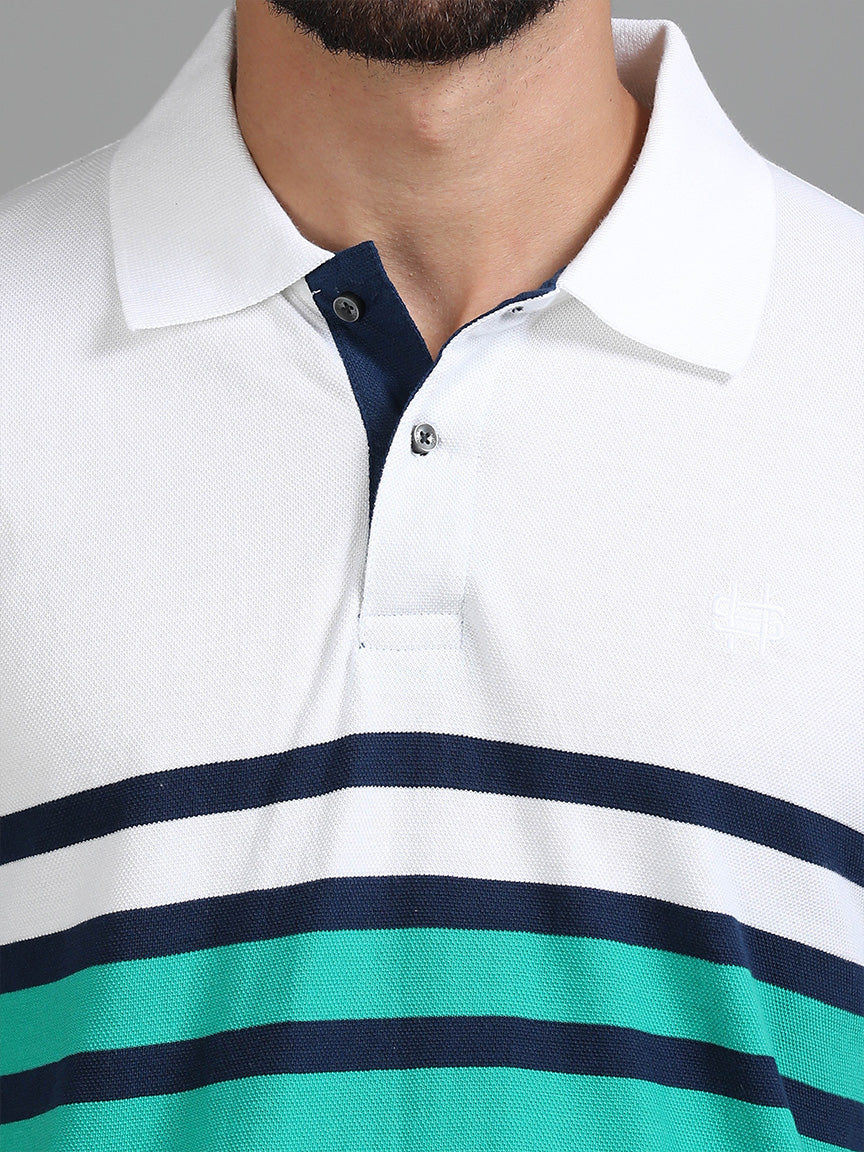Ocean Horizon Polo Striped T-shirt