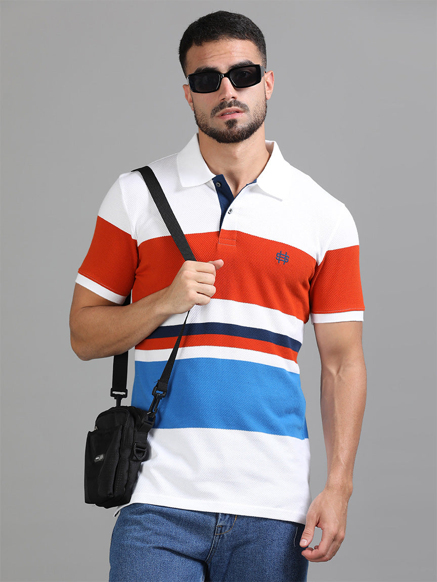 Retro Sport Polo Striped T-shirt