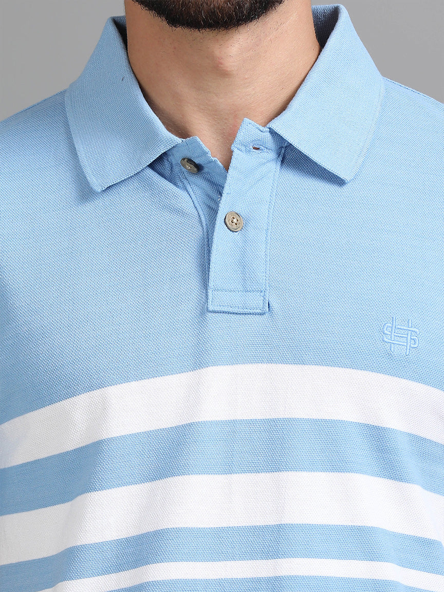 Ocean Breeze Polo Striped T-shirt