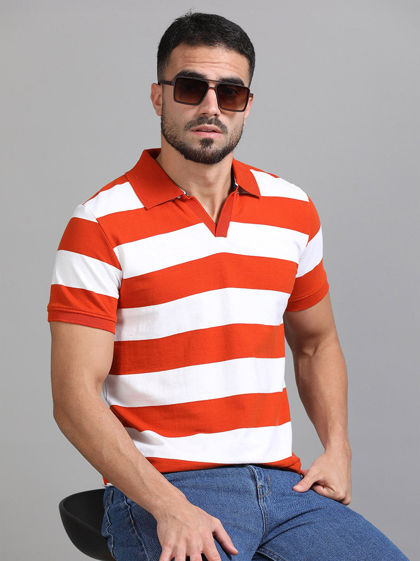 Ember Flash V Neck Polo T-shirt