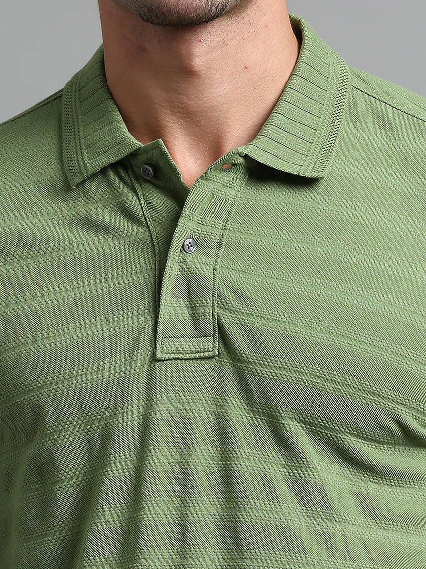 Olive Mist Polo Solid T-shirt